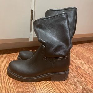 Stuart Weitzman Rubber/leather utility boots